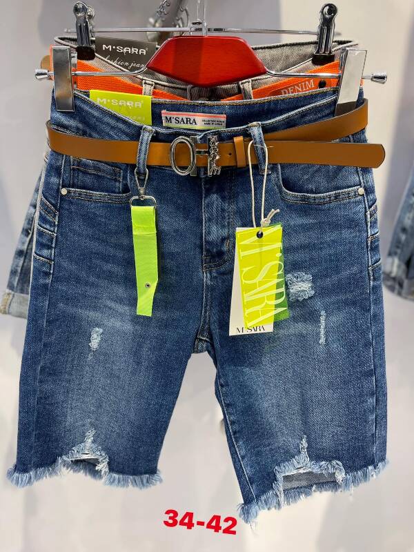 Spodenki jeansowe damskie 9484 1 kolor 34-42 1