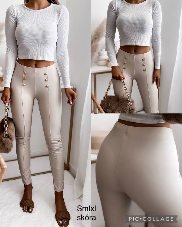 Spodnie skórzane damskie 9493 1 kolor S-XL 1