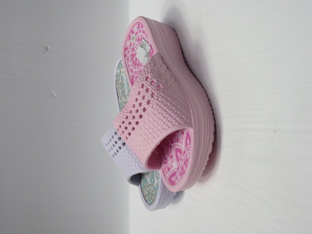 Klapki Damskie 18231 PINK/BLACK/WHITE 36-41