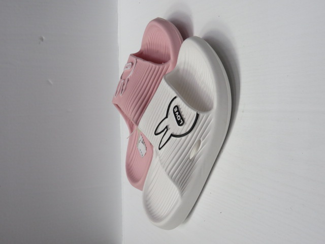 Klapki Damskie 18253 WHITE/BLACK/PINK 36-43 1