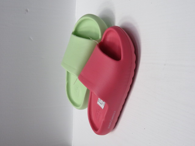 Klapki Damskie D6224-1 PINK/GREEN/BLACK/D.GREEN 36-41 1