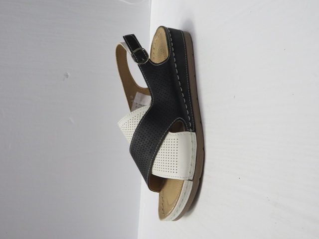 Sandały damskie 10683-4 WHITE/BLACK 36-41