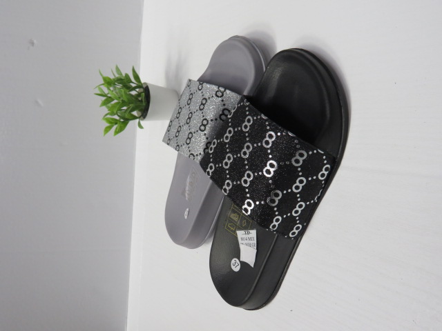 Klapki Damskie 8014 BLACK/WHITE/GREY 36-41 1