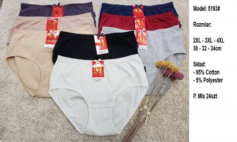 Majtki damskie 5193 Mix kolor 2XL-4XL 1