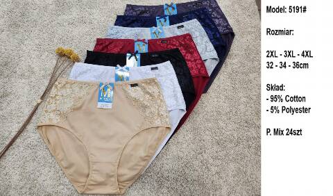 Majtki damskie 5191 Mix kolor 2XL-4XL 1