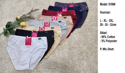 Majtki damskie 5198 Mix kolor L-2XL