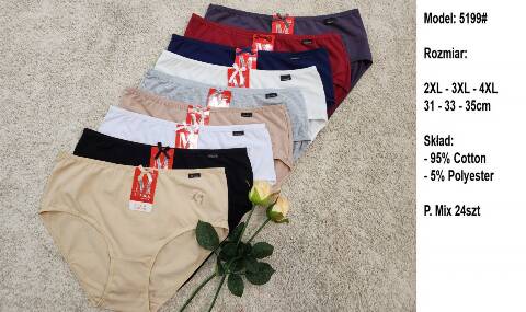 Majtki damskie 5199 Mix kolor 2XL-4XL