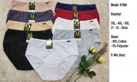 Majtki damskie 5195 Mix kolor 3XL-4XL 1