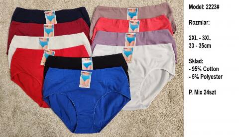 Majtki damskie 2223 Mix kolor 2XL-3XL