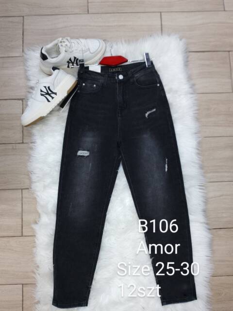 Jeansy damskie B106 1 kolor 25-30