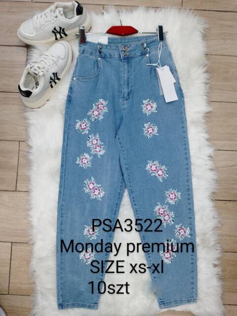 Jeansy damskie PSA3522 1 kolor XS-XL