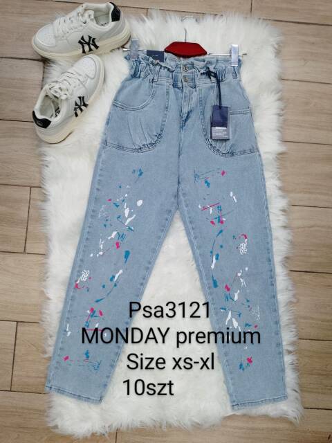 Jeansy damskie PSA3121 1 kolor XS-XL