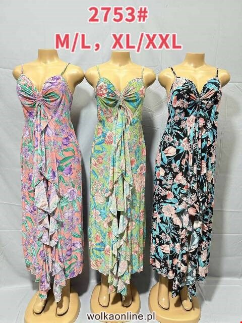 Sukienka damskie 2753 Mix kolor M-2XL
