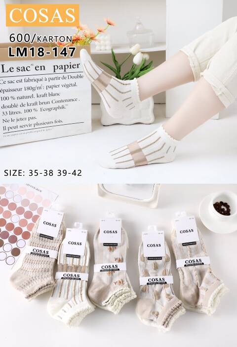 Stopki damskie LM18-147 Mix kolor 35-42