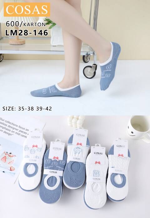 Stopki damskie LM28-146 Mix kolor 35-42 1