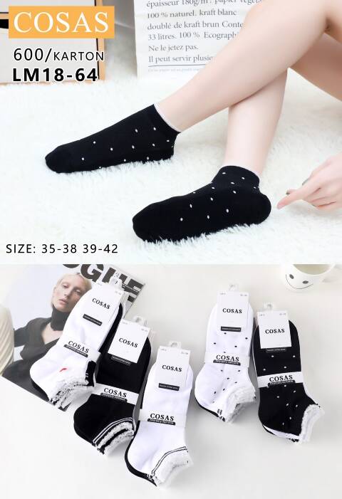 Stopki damskie LM18-64 Mix kolor 35-42