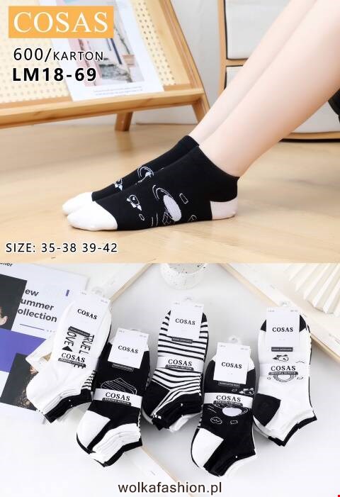 Stopki damskie LM18-69 Mix kolor 35-42