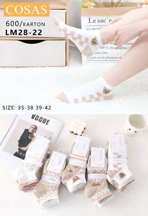 Stopki damskie LM28-22 Mix kolor 35-42