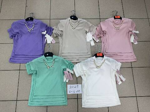 Bluzki dziewczęce 3435 1 kolor 6-16