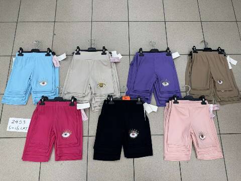 Spodenki dziewczęce 3436 1 kolor 6-16 1