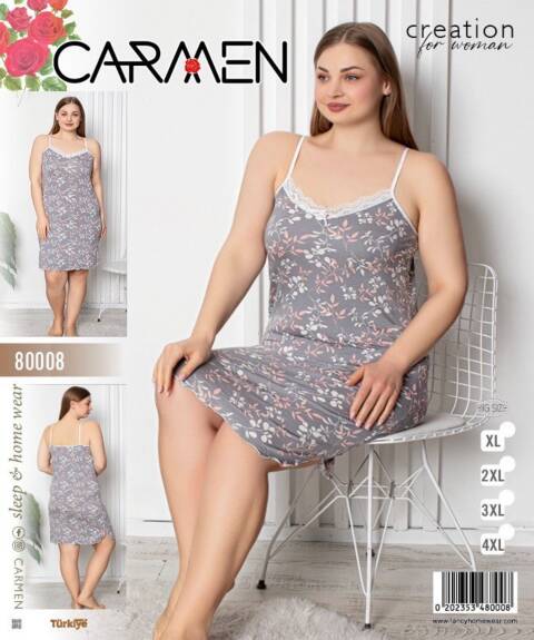 Koszula nocna damskie 80008 1 kolor XL-4XL (Towar Tureckie)