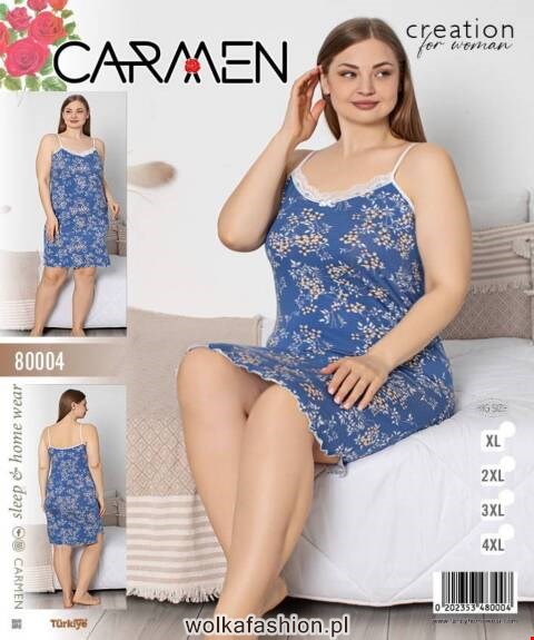 Koszula nocna damskie 80004 1 kolor XL-4XL (Towar Tureckie)