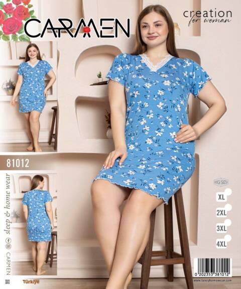 Koszula nocna damskie 81012 1 kolor XL-4XL (Towar Tureckie)