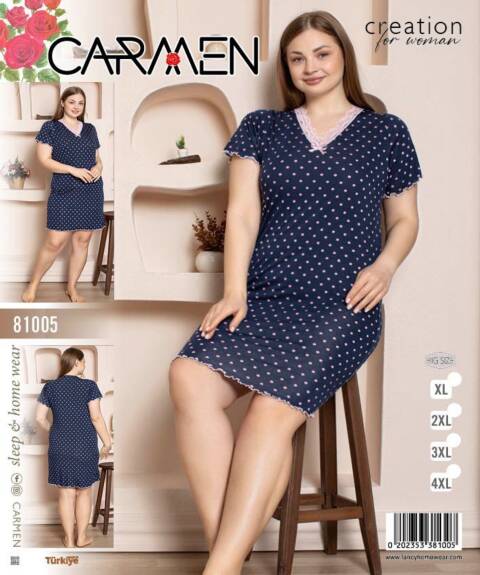 Koszula nocna damskie 81005 1 kolor XL-4XL (Towar Tureckie) 1