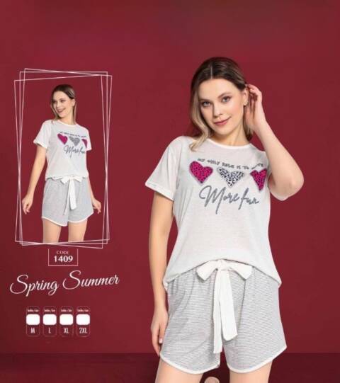  Piżama damskie 1409 1 kolor M-2XL (Towar Tureckie) 1