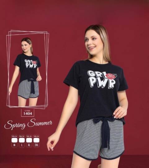  Piżama damskie 1404 1 kolor M-2XL (Towar Tureckie) 1