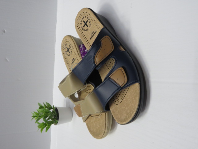 Klapki Damskie 2955 WI/BEIGE/NAVY 36-41