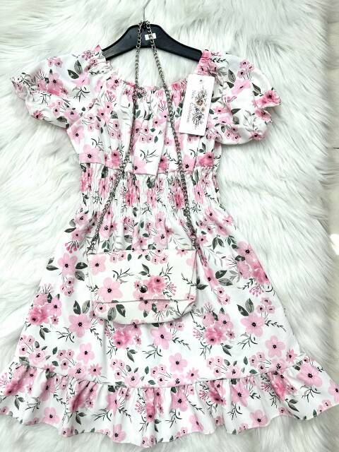 Sukienki dziewczęce 1043 1 kolor 4-14