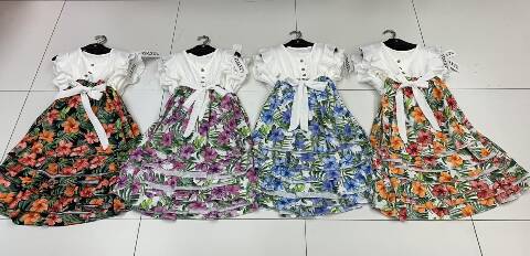 Sukienki dziewczęce 1056 1 kolor 4-14