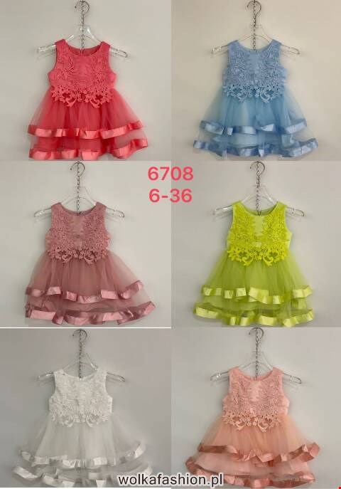 Sukienki dziewczęce 1063 1 kolor 6-16