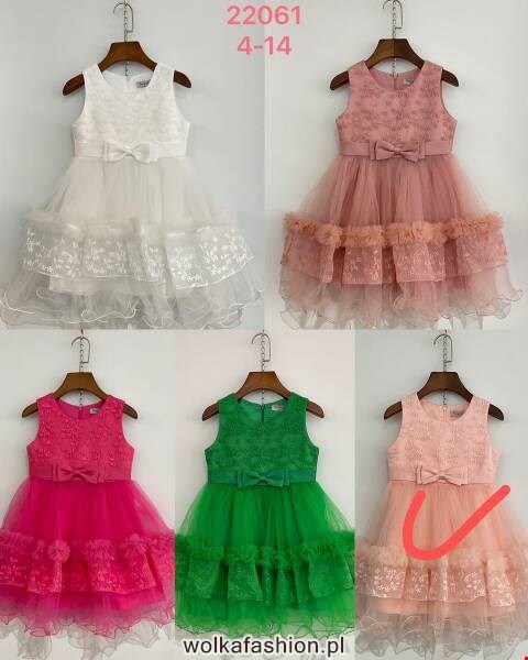 Sukienki dziewczęce 1064 1 kolor 4-14
