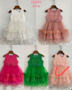 Sukienki dziewczęce 1064 1 kolor 4-14