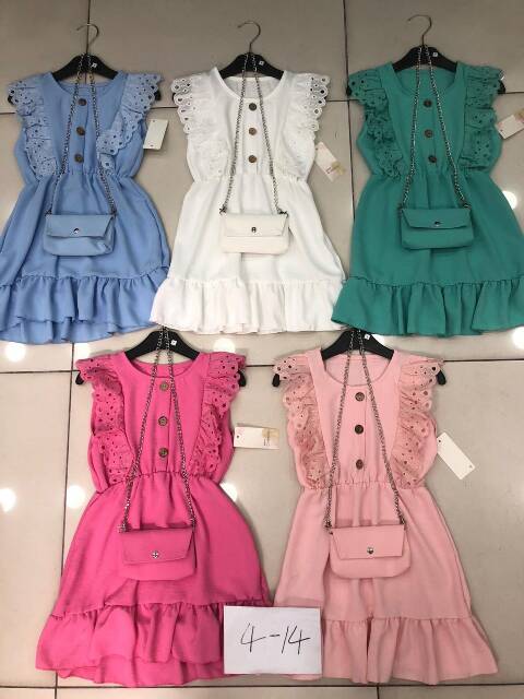 Sukienki dziewczęce 1072 1 kolor 4-14