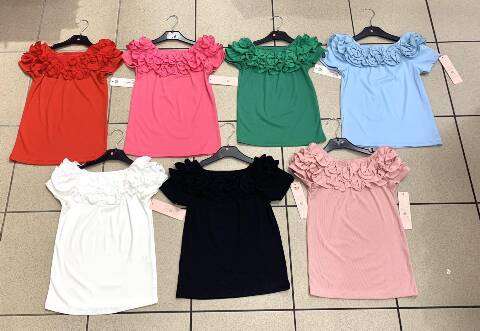 Bluzki dziewczęce 1086 1 kolor 4-14