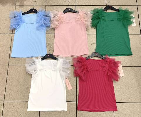 Bluzki dziewczęce 1088 1 kolor 4-14