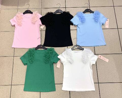 Bluzki dziewczęce 1090 1 kolor 4-14