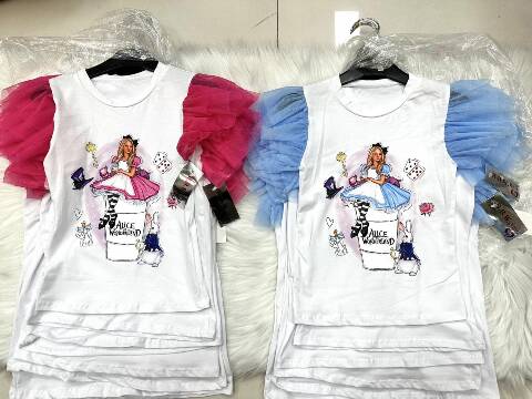 Bluzki dziewczęce 1092 1 kolor 4-14 1