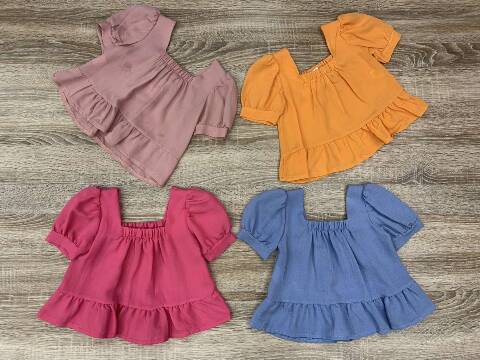 Bluzki dziewczęce 1105 1 kolor 4-14 1