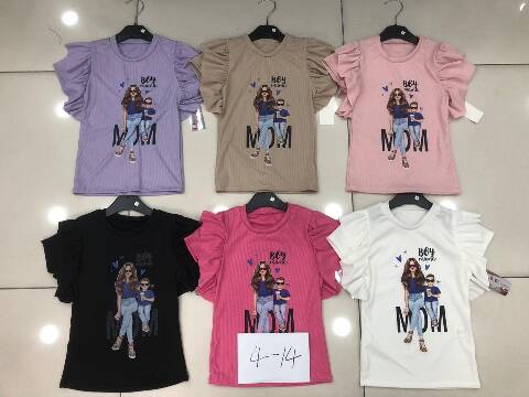 Bluzki dziewczęce 1106 1 kolor 4-14