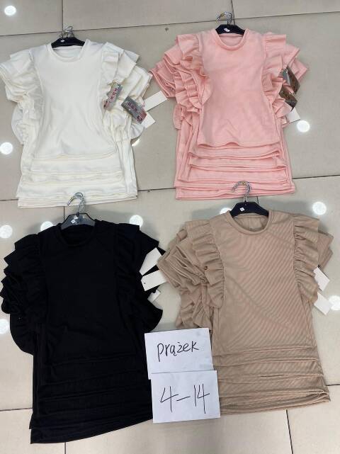 Bluzki dziewczęce 1109 1 kolor 4-14