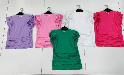 Bluzki dziewczęce 1118 1 kolor 4-14