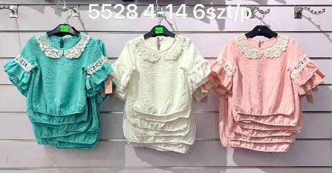 Bluzki dziewczęce 1129 1 kolor 4-14 1