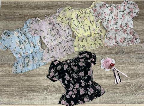 Bluzki dziewczęce 1133 1 kolor 4-14 1