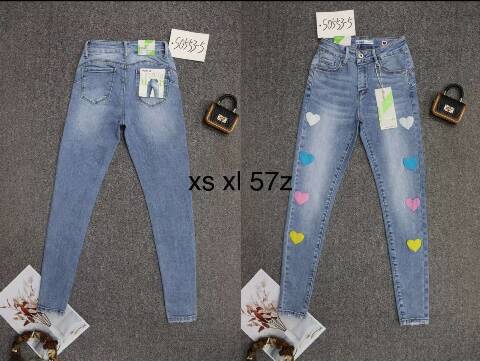 Jeansy damskie 1310 1 kolor XS-XL