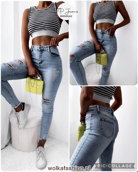 Jeansy damskie 1317 1 kolor XS-XL