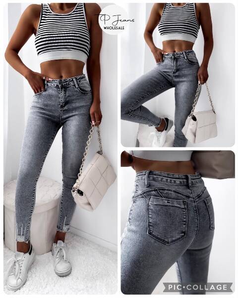 Jeansy damskie 1318 1 kolor XS-XL